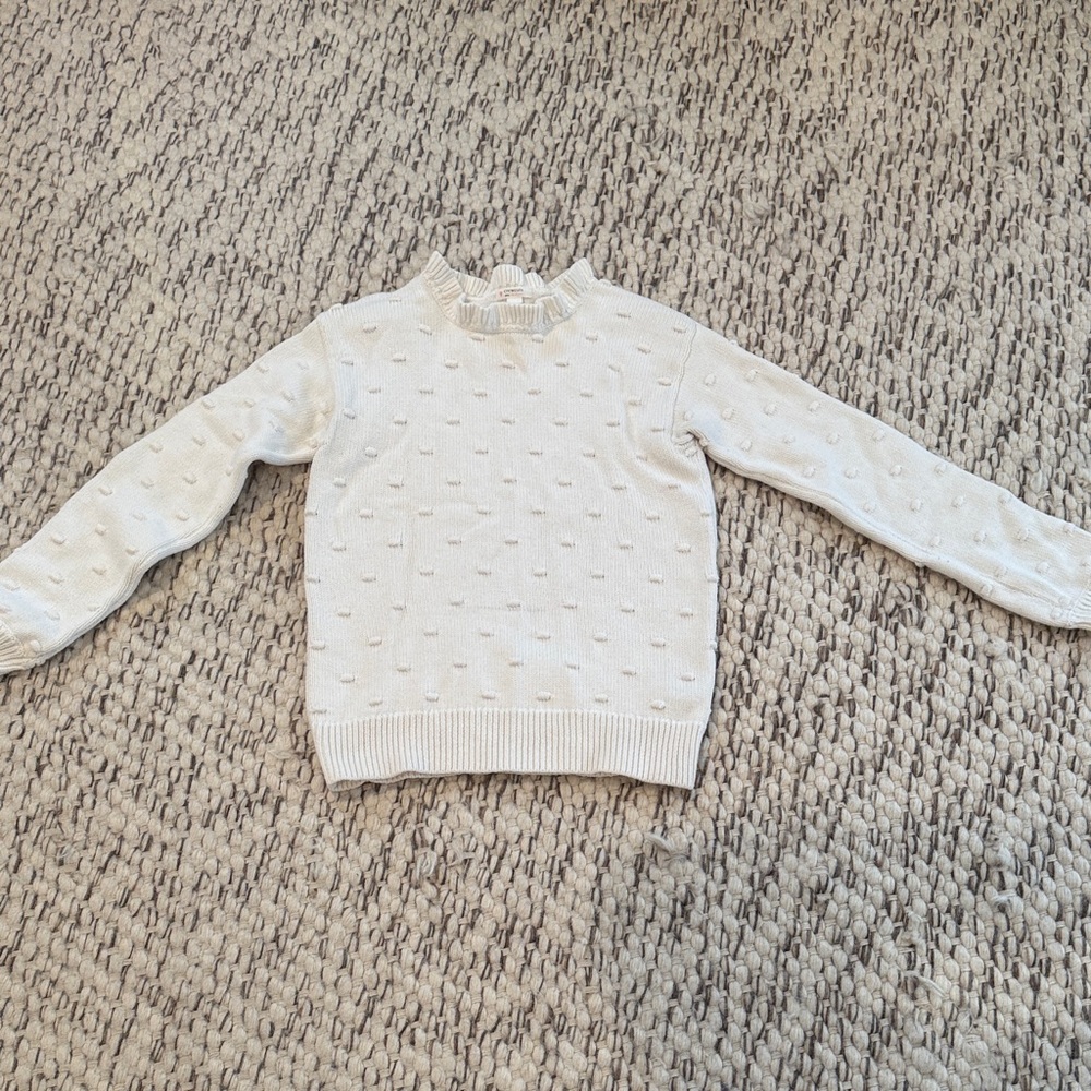Crewcuts White Textured Kids Sweater